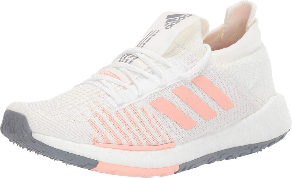 Adidas Women's Pulseboost HD Running Shoes, FU7341, White/Pink, Size 11.5